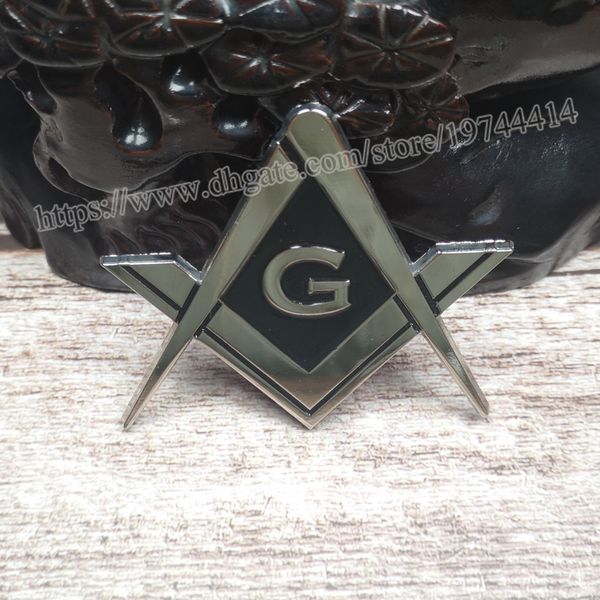 Masonica Masonic Car Emblem: Retro G6*7cm Antique Badge - Compass, Square, Freemason, Decor