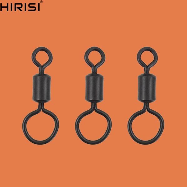 

fishing hooks carp hook swivel size 4# black ring rolling accessories