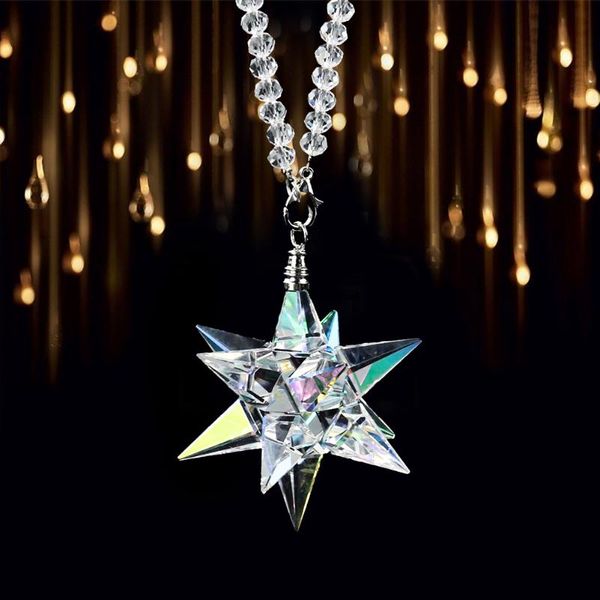 

decorative objects & figurines car pendant high-end crystal snowflake meteor hammer hanging creative decor rearview mirror home collection c
