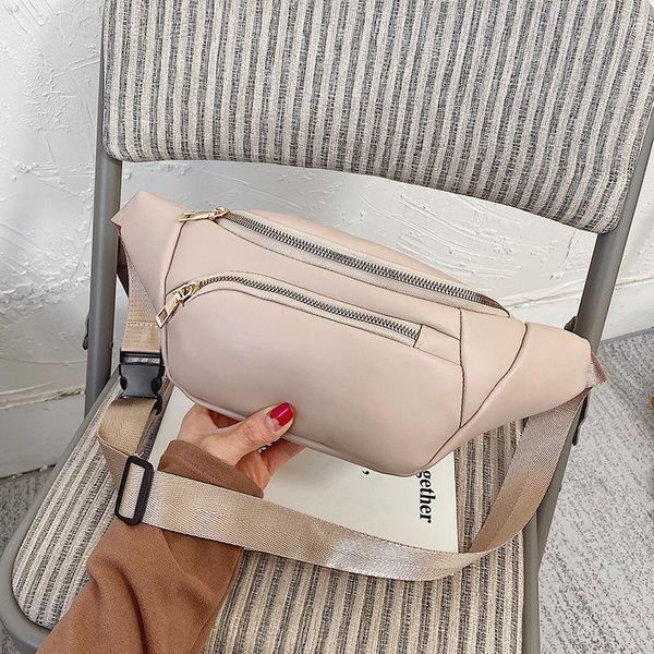 

luxury beautiful design women's waist packs female 2021 small pu leather crossbody chest shoulder bag purses bags