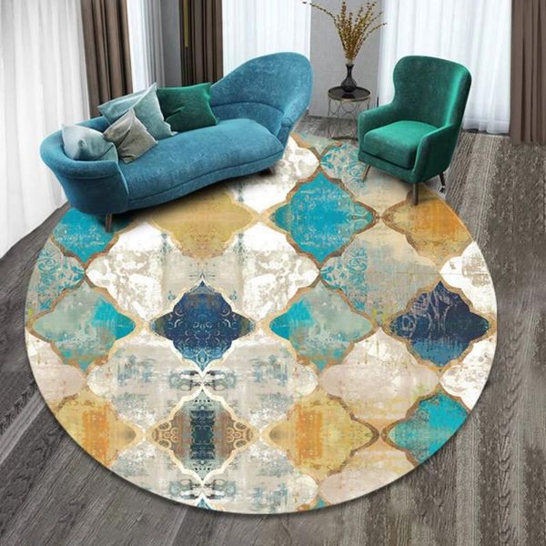 

carpet black white geometric magic hole design fancy floor mat 160*160cm home living room game decoration carpets