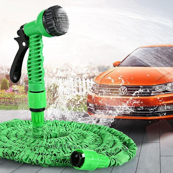 

watering equipments 25-250 ft garden hose pipe expandable flexible water sets high pressure wash gun for home car with spray