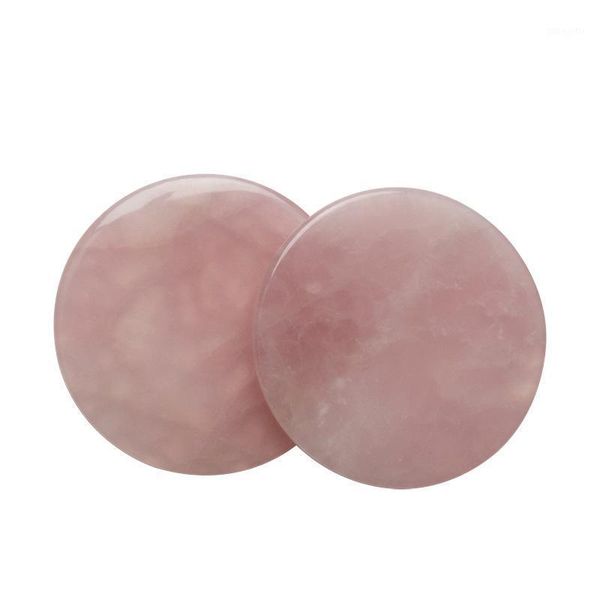 

pink/green jade stone false eyelash extension glue adhesive pallet pad round makeup tools1