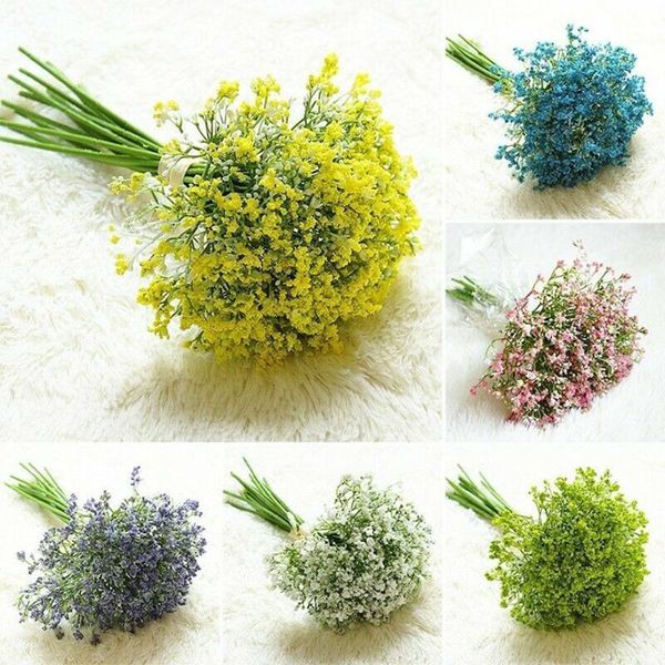 

decorative flowers & wreaths artificial flower gypsophila plastic babysbreath bouquet room home decoration for living accessories plants fak
