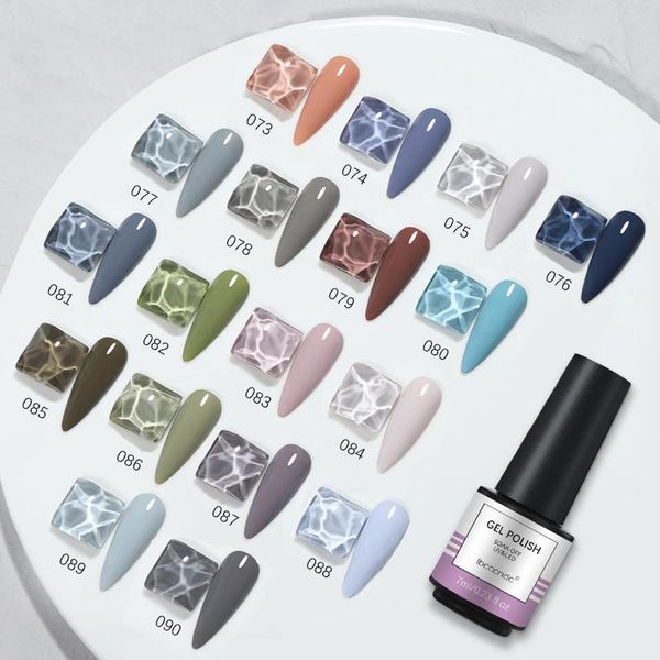 

nail gel color73-90 7ml soak off polish semi permanent uv led art varnish long lasting matte base 1pc, Red;pink