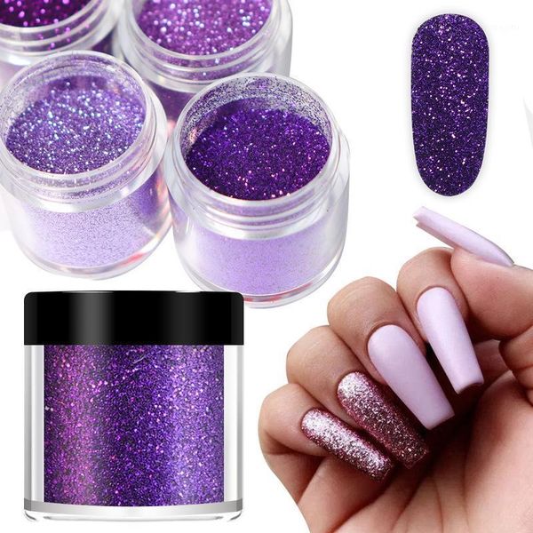 

box holographic nail art glitter powder shining sugar silver fine chrome pigment dust diy design decoration1, Silver;gold