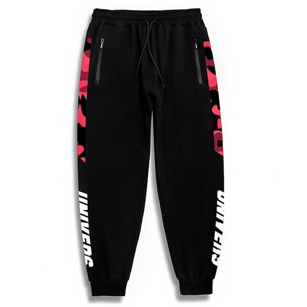 

men large size 7xl black sports pants youth loose casual men's