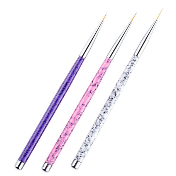 

nail brushes 3pcs art liner brush manicure pen painting, Yellow