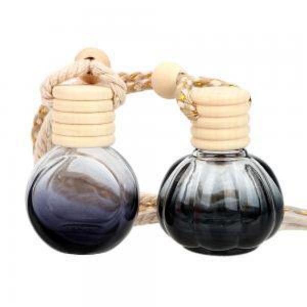 

perfume bottle car empty glass bottles for essential oils diffuser air freshener fragrance rearview mirror pendant fragrances