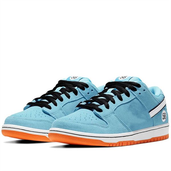 

sb low pro club 58 gulf casual sports shoes blue chill safety orange black white flat sneakers ship with shoebox