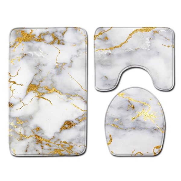 

carpets marble bathroom three-piece mat set texture toilet carpet door