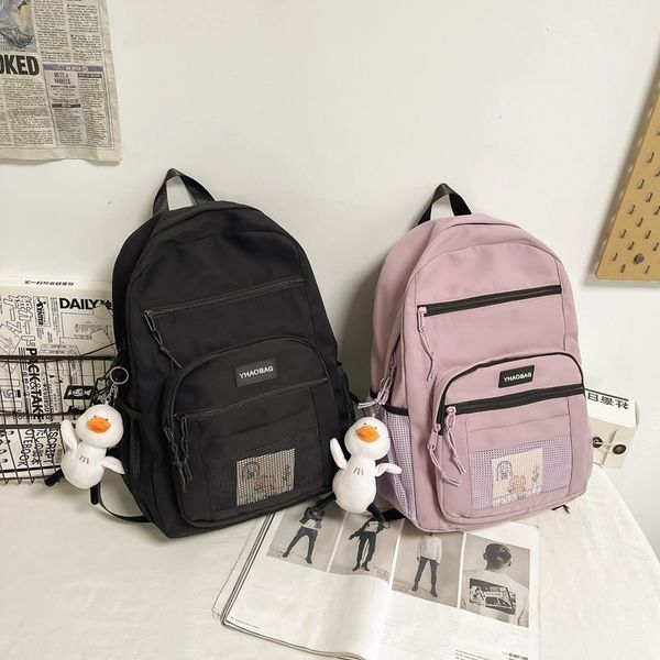 

backpack female fashion kawaii knapsack pendant great school bag capacity for girls non-waterproof anti-theft backpack outdoors g46g