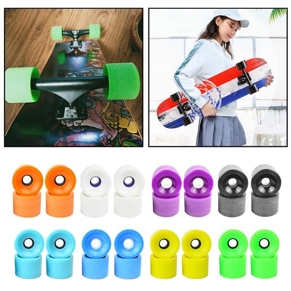 

4pcs skateboard wheels 78a pu replacement 70x51mm for kids longboard electric mini cruiser skateboarding