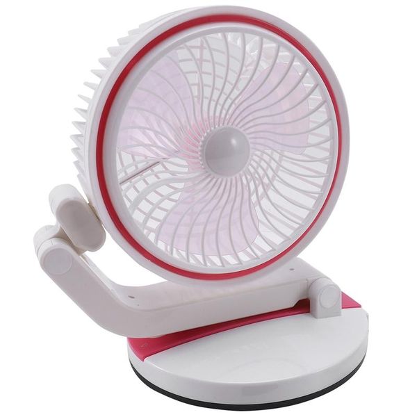 

electric fans usb mini folding fan deskcharging home office small with night light red