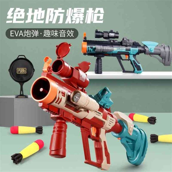 

large jedi explosion-proof firing simulation military acousto-optic soft bullet children's toy mortar boy's battle gun