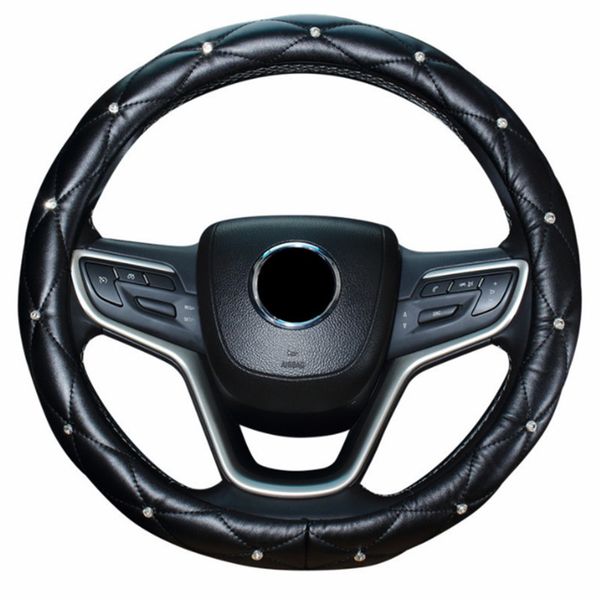 

auto supplies car steering wheel cover rhinestone refires suede diamond cover
