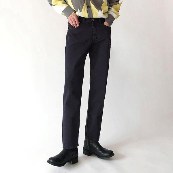 

men's pants male streetwear hip hop harem trouser solid color pant men vintage fashion casual pencil, Black