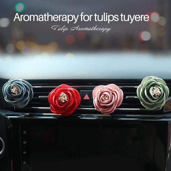 

car air freshener colorful tulips outlet perfume automobiles ornament fragrance conditioner for girl