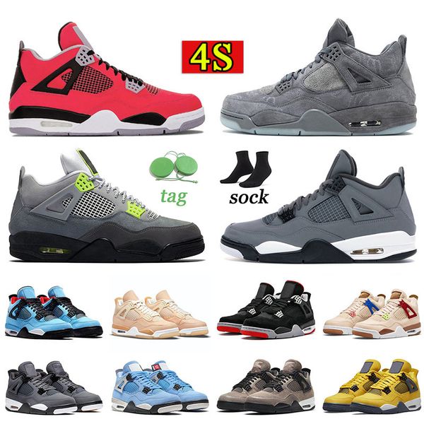 

4 4s cool grey mens basketball shoes authentic jumpman4s x tvs university blue torobrovo metallic gold purples toro bravo pale citron raptor