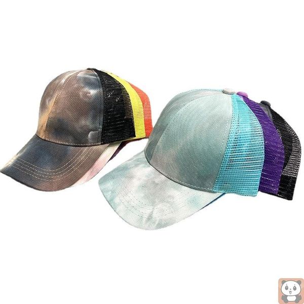 

spring and summer women mesh peaked cap baseball female fashion with hair extensions personalized sports beanies