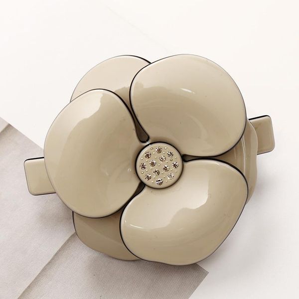 

hair clips & barrettes camellia hairpins acetate barrette holders duck clip rhinestone girls accessaries for women elastic rope, Golden;silver