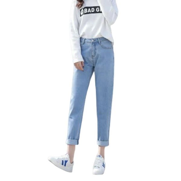 

women's daily nine-point jeans have stretch straight leg pencil pants slim slimming multiple sizes available, Blue