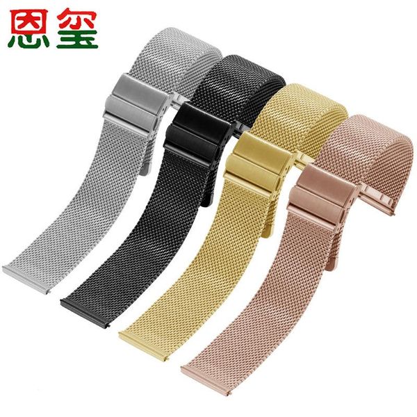 

watch bands stainless steel watchband replacement metal blet for huawei gt2 pro ecg b5 b6 bracelet 16 18 20 22mm silver golden quick release, Black;brown