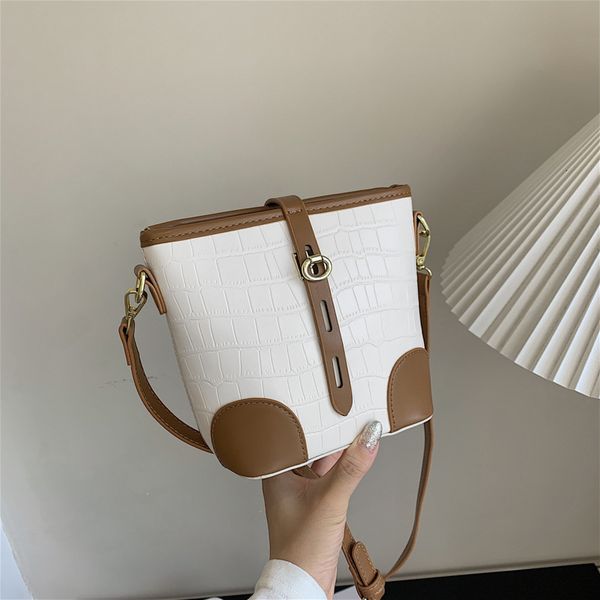 

evening bag 2021 fashion color matching women's small square trend simple lattice single shoulder leisure messenger