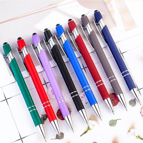 

8pcs/set 2-in-1 promotion pen drawing pencils for tablet capacitive screen touch office school writing stationery ballpoint pens, Blue;orange