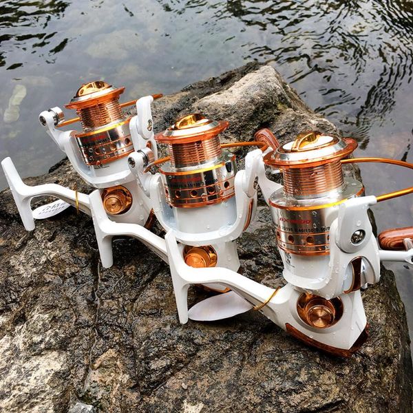 

baitcasting reels spinning fishing reel 12bb + 1 bearing balls 500-9000 series metal coil boat rock wheel