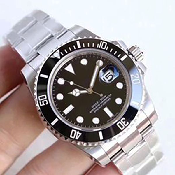 

2021 news u1 factory men watches 40mm male automatic movement wristwatch sapphire glass 116610ln 116610 ceramic bezel glide lock stainless s, Slivery;brown