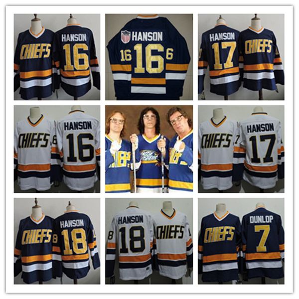 

mens slap shanson brothers hockey jerseys stitched #7 reggie dunlop #17 steve hanson #16 jack hanson charlestown chiefs jersey s-3xl, Black;red