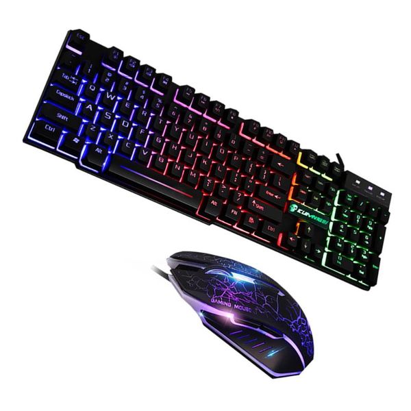 

set keyboard and wired backlight game for computer (black) keyboards