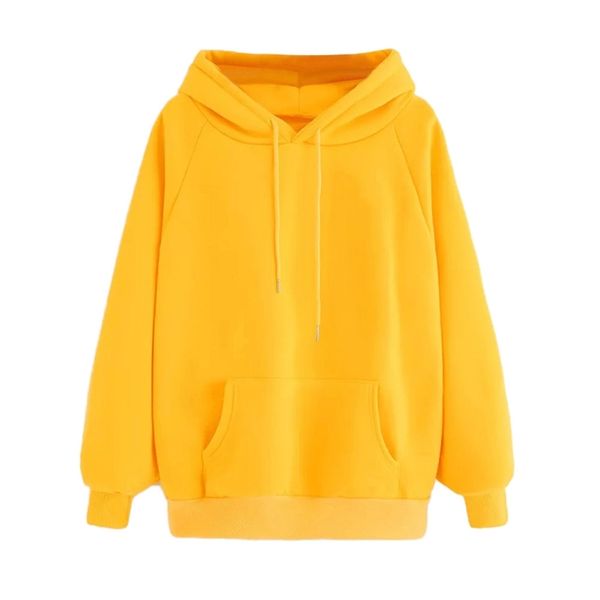 

plus size hoodies sweatshirt women fashion solid long sleeve pullovers female autumn winter tracksuit hoody coats blouse 210910, Black