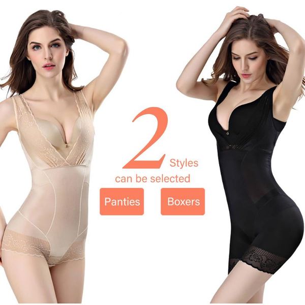

women's shapers sculpting bodysuit women body shaper slimming underwear sleeveless lace waist trainer bulifter postpartum recovery cors, Black;white