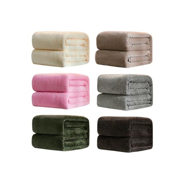 

blankets nordic style plaid fleece blanket for sofa winter large thicken baby throw heavy warm decorative 15 colors