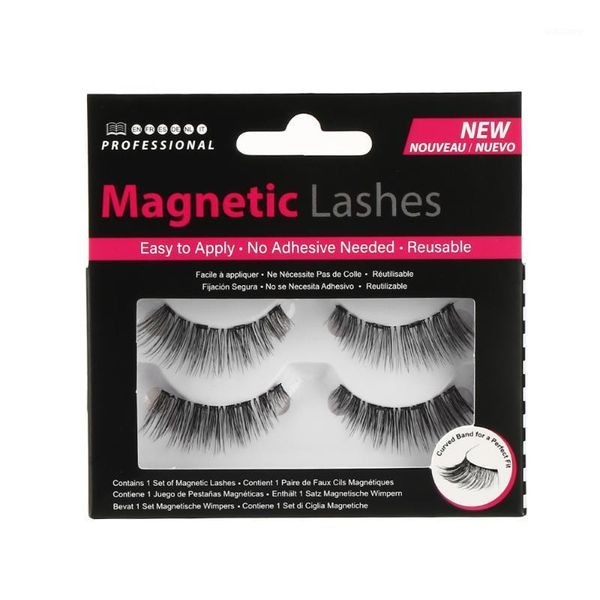 

handmade four magnets cross wispy full coverage false eyelashes no adhesive needed magnetic eye lashes makeup tools1