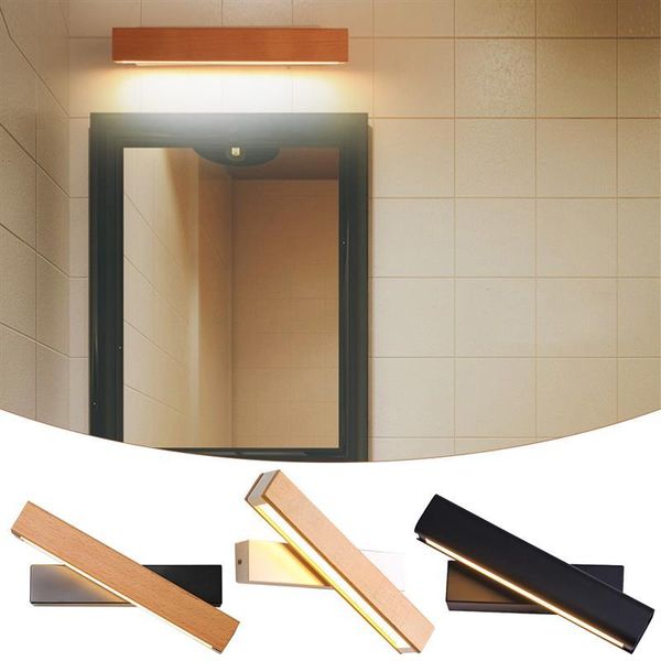 

wall lamps nordic bedroom bedside light 360Â° rotatable adjustable indoor led lamp simple wooden fixture home decor