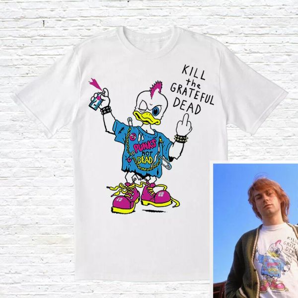 

kill the grateful dead t-shirt (nirvana/as worn by/kurt cobain), White;black