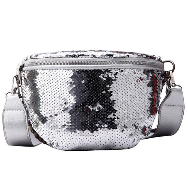 

fashion wild sequin pockets personalized ladies shoulder messenger bag waist bags