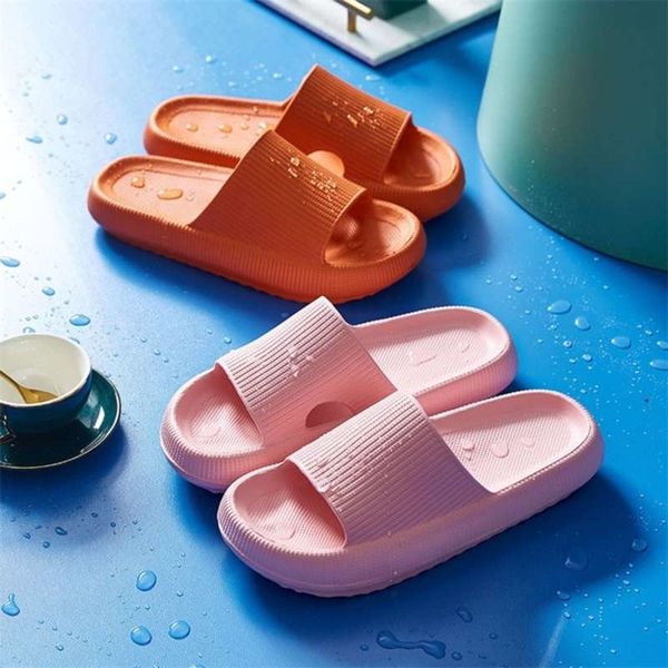

vip link women men indoor bathroom beach slippers 210928, Black