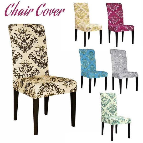 

spandex stretch chair cover elastic printing dining covers removable anti-dirty el home banquet office seat slipcovers