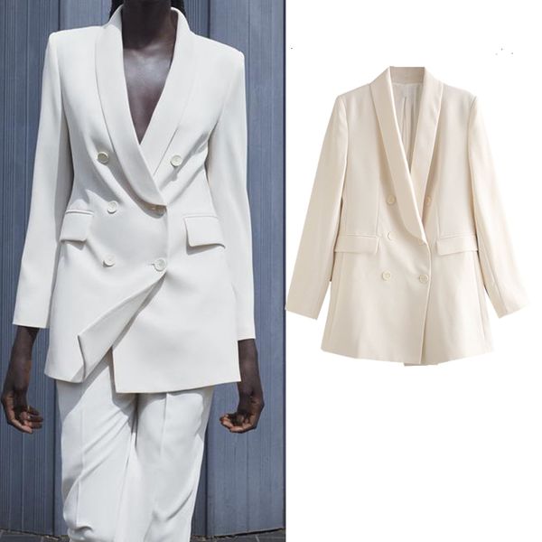 

fashion white designer long-sleeve female jacket only breasted blazer, White;black