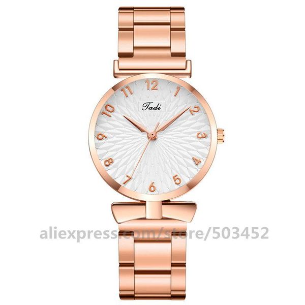 

wristwatches 100pcs/lot women watches men simple rose gold wholesale steel watch fashion belt egarki meskie sells, Slivery;brown