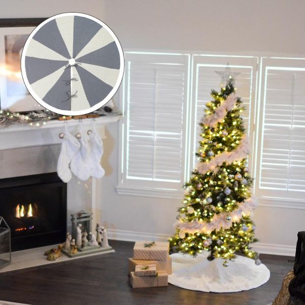 

christmas decorations 1pc tree apron trees skirt knitted double-sided decorative