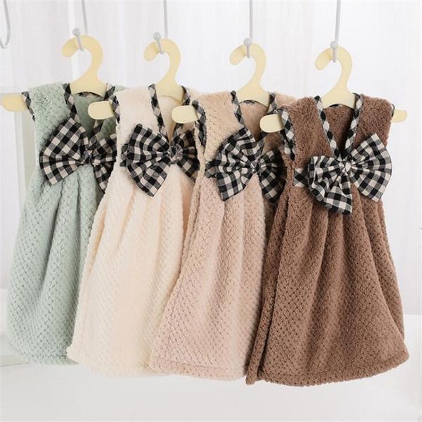 

towel dress hand microfiber fabric quick-dry water absorption dry hanging wash kids daily using kitchen toilet
