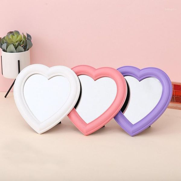 

love makeup mirror deskvanity wall mounted dual-use heart-shaped1