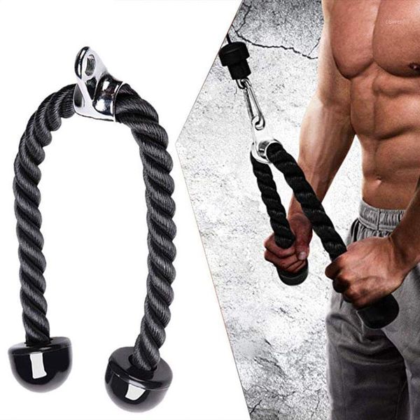 

triceps rope fitness equipment nylon drawstring biceps back shoulder exercise for home gym pulldown strength trainning1