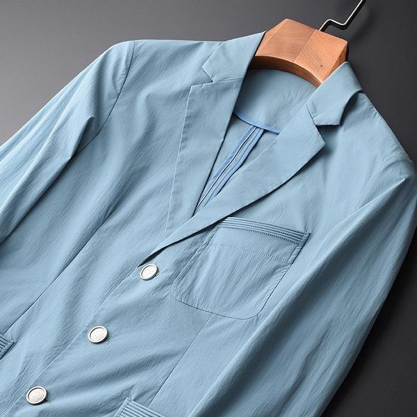 

men's suits & blazers three button male blazer luxury thin mens jacket plus size 4xl fashion natural wrinkle masculino slim fit, White;black