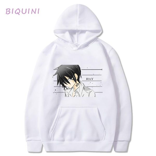 

women's hoodies & sweatshirts 2021 the promised neverland feelce korea oversized printed ies sweat capuche haikyuu, Black